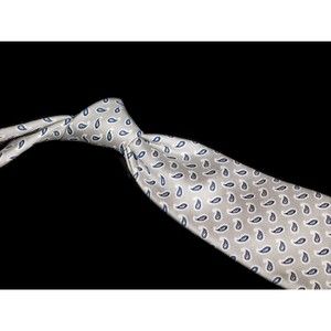 Jos A. Bank 100% Silk Tie Silver Gray Mini-Pine Men's Designer Necktie China XL